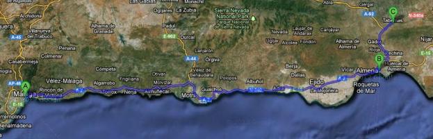 Malaga, Almeria, Tabernas Route